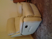 Leather reclining armchair